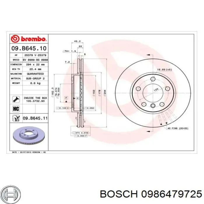 Freno de disco delantero MINI COUNTRYMAN R60