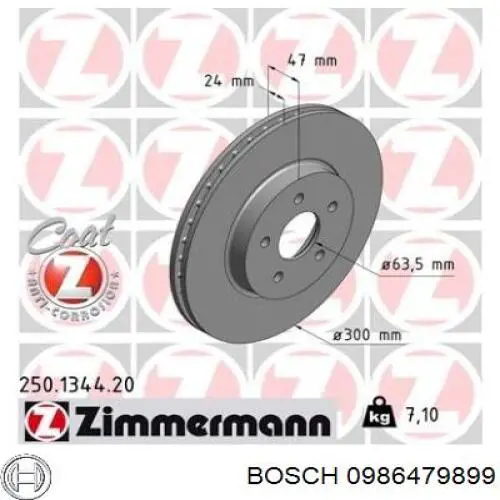 Freno de disco delantero Jaguar X-type CF1