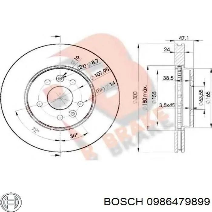 Freno de disco delantero Jaguar X-type CF1