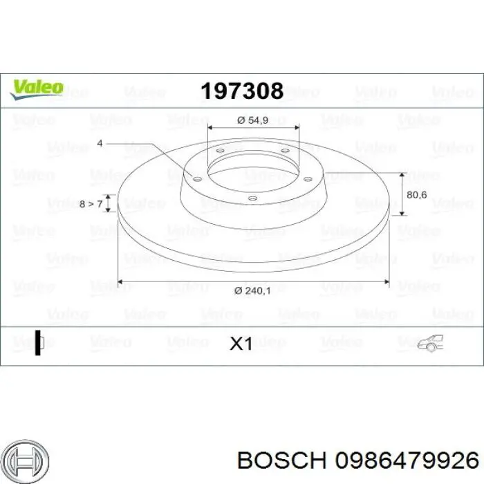 Disco de freno trasero Alfa Romeo 33 905