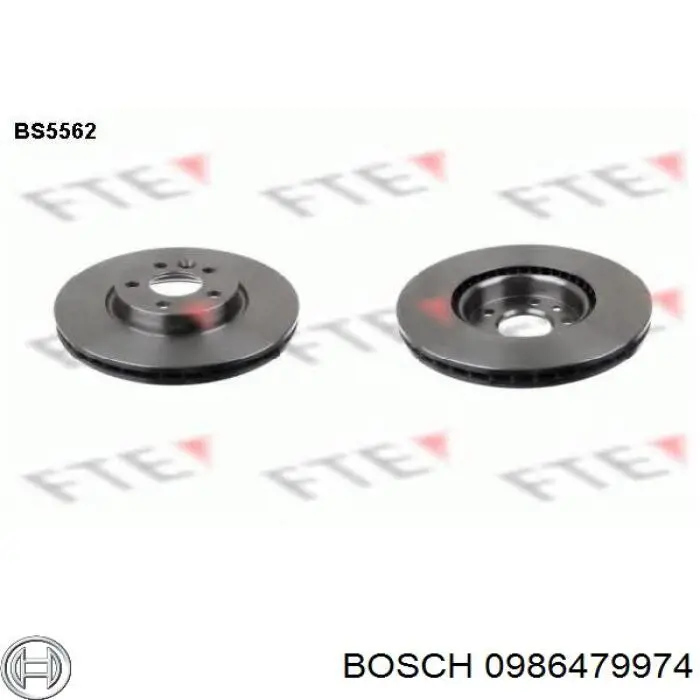 Disco de freno 0986479974 Bosch