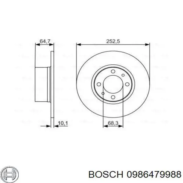 0986479988 Bosch Discos