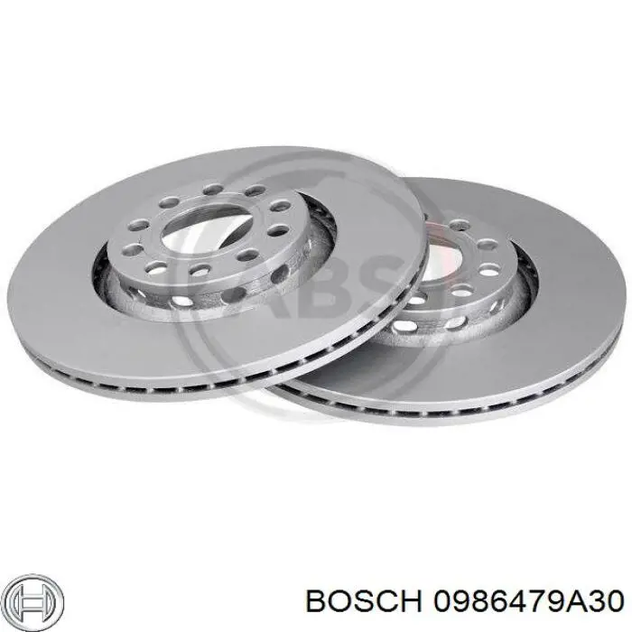 0986479A30 Bosch disco de freno delantero