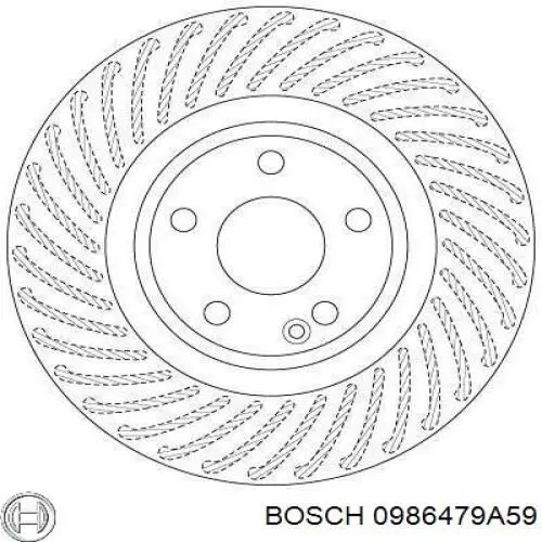 Comprar 0986479A59 Bosch Freno de disco delantero