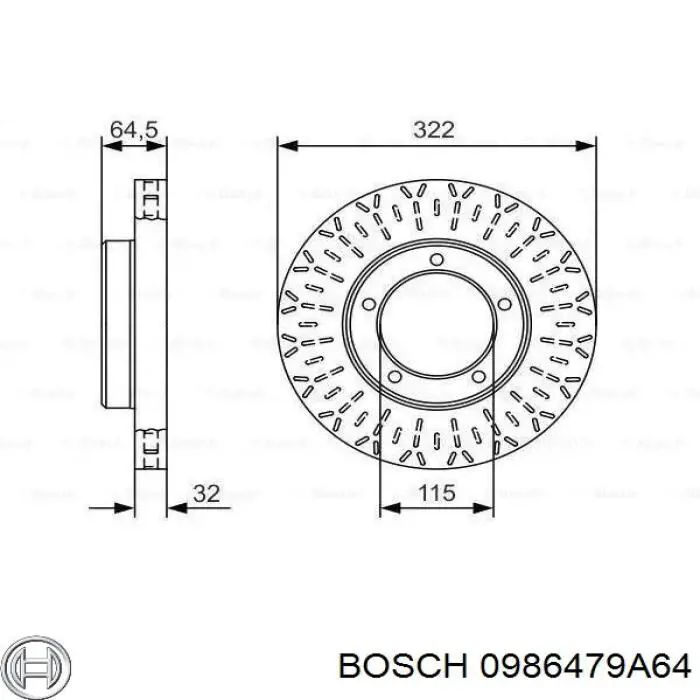 Frenos delanteros Bosch 0986479A64 precio, desde 70,92 EUR