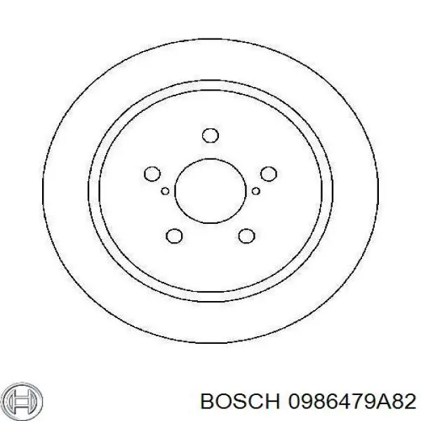 0986479A82 Bosch Freno de disco trasero