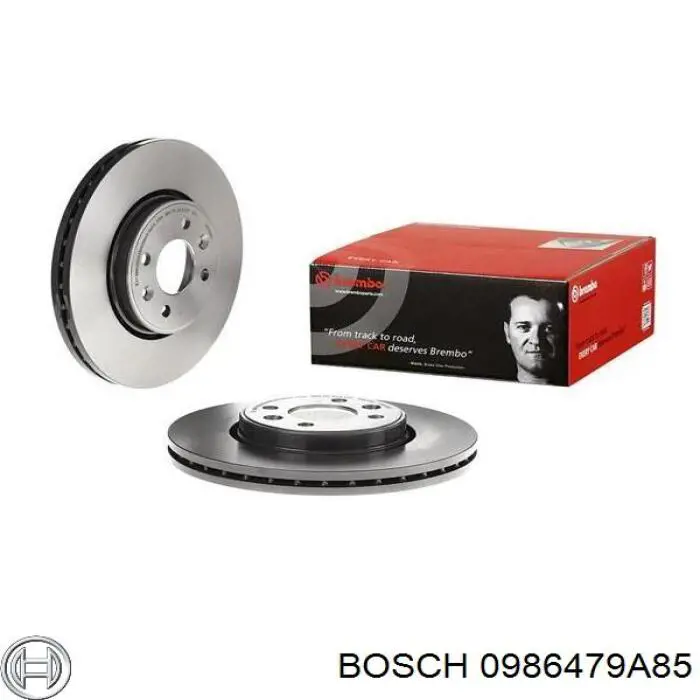 0986479A85 Bosch disco de freno delantero