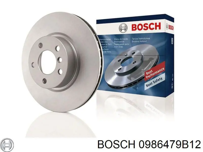 0986479B12 Bosch disco de freno delantero