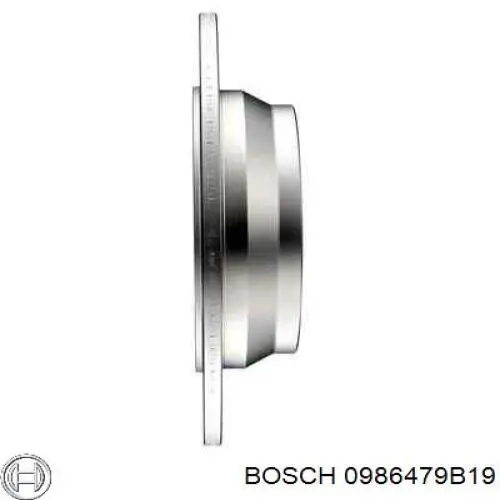 0986479B19 Bosch disco de freno trasero