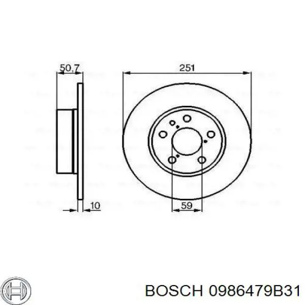 Disco de freno trasero Alfa Romeo 147 937