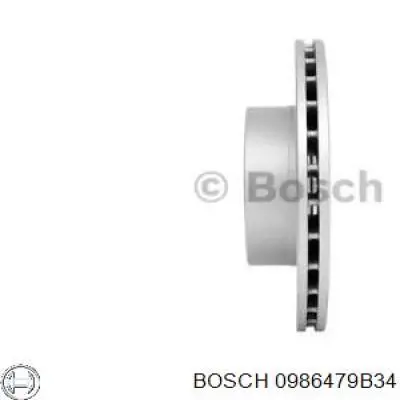 0986479B34 Bosch disco de freno delantero