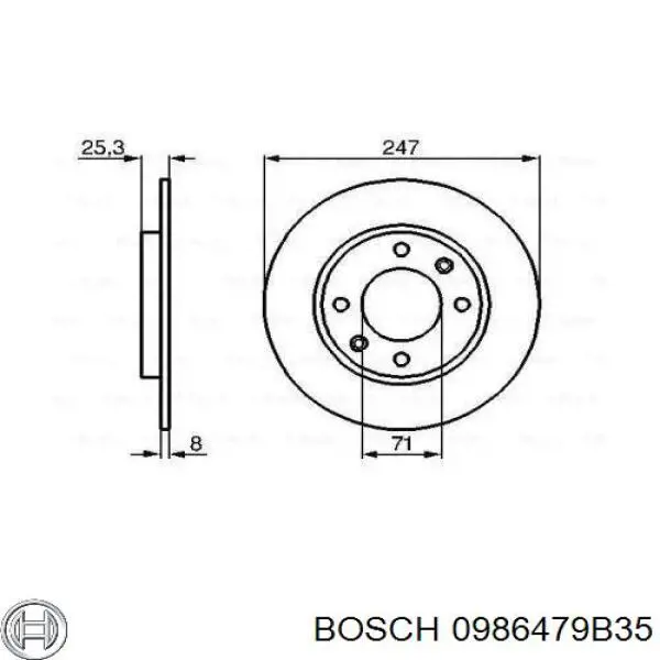 Disco de freno trasero Peugeot 206 2A/C