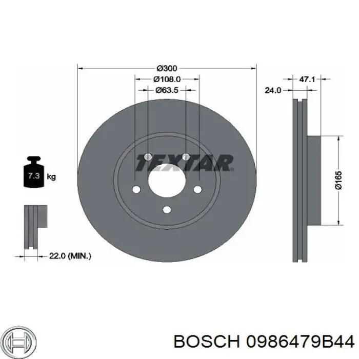 Freno de disco delantero Jaguar X-type CF1