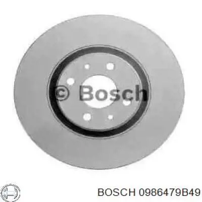0986479B49 Bosch disco de freno delantero