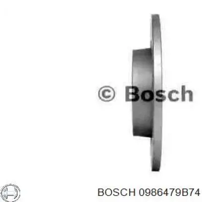 0986479B74 Bosch disco de freno trasero