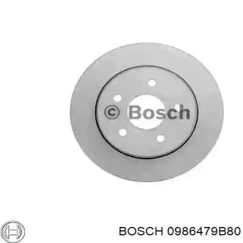 0 986 479 B80 Bosch disco de freno trasero