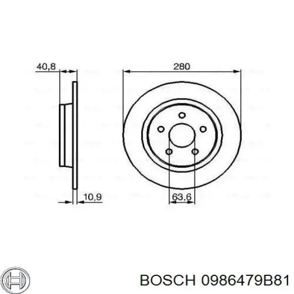 Disco de freno trasero Volvo V40 525, 526