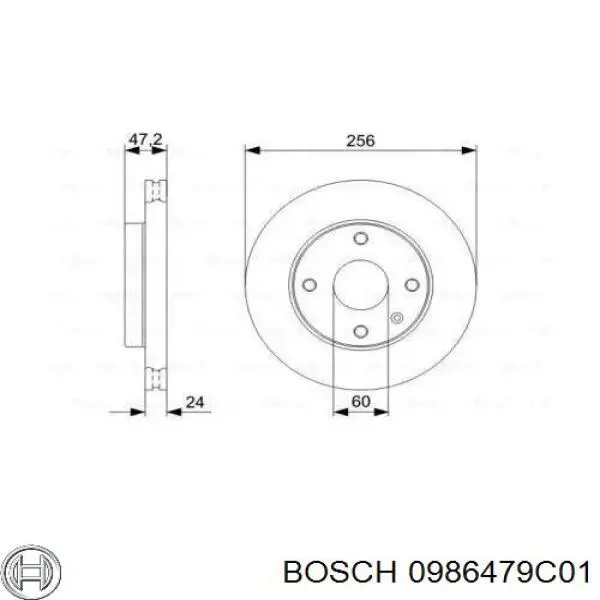 0 986 479 C01 Bosch freno de disco delantero