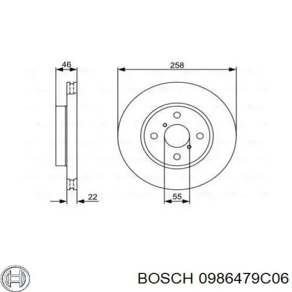 Disco de freno DI284C Japan Parts