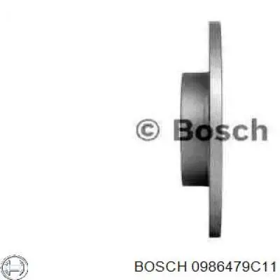 0986479C11 Bosch disco de freno delantero