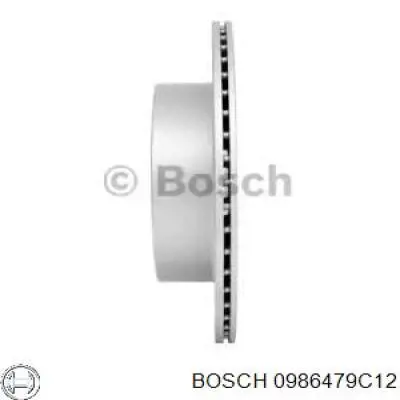 0986479C12 Bosch disco de freno trasero