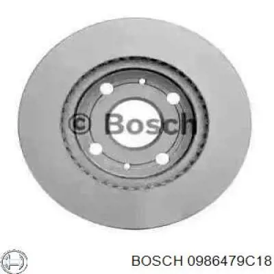 0986479C18 Bosch disco de freno delantero