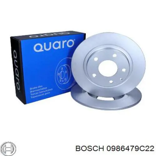 0986479C22 Bosch disco de freno trasero