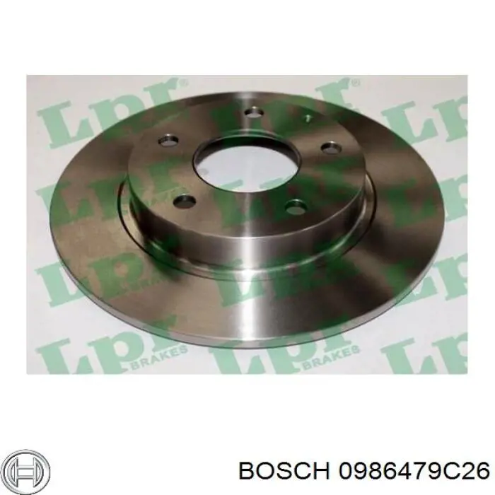 0986479C26 Bosch disco de freno trasero