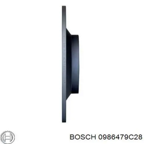 0986479C28 Bosch disco de freno trasero