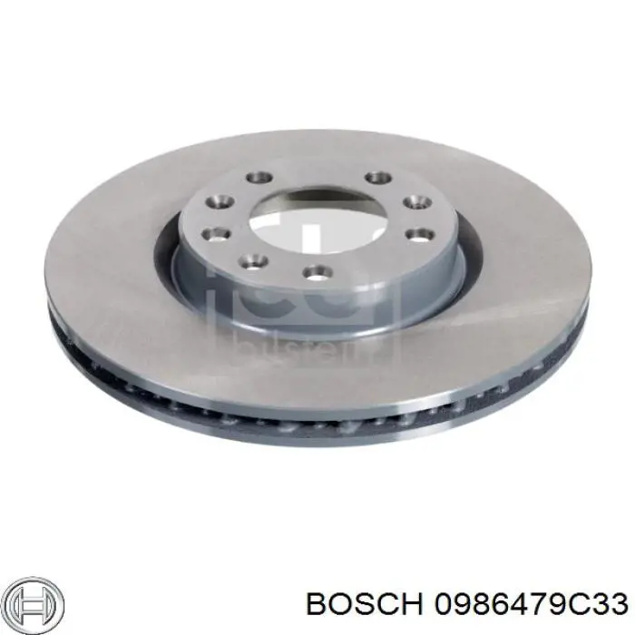 0986479C33 Bosch disco de freno delantero