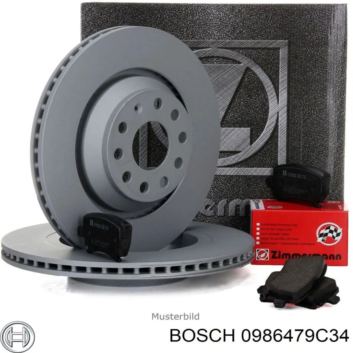 0986479C34 Bosch disco de freno delantero