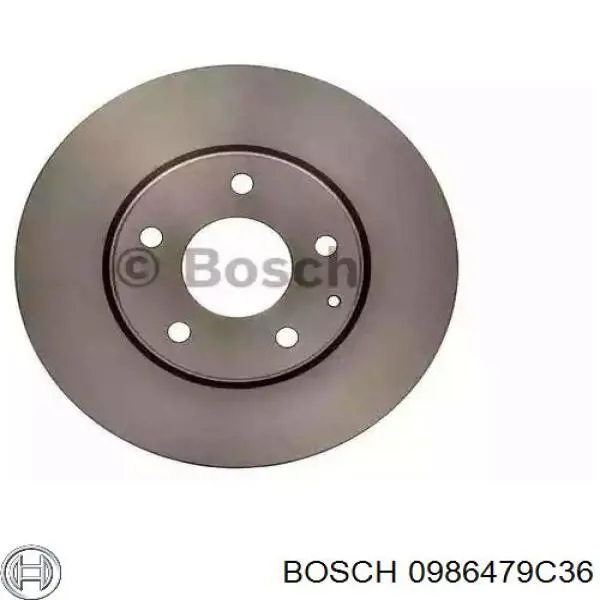 0986479C36 Bosch disco de freno delantero