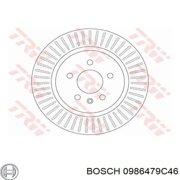 0 986 479 C46 Bosch disco de freno trasero