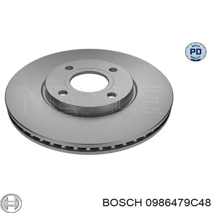 0986479C48 Bosch freno de disco delantero