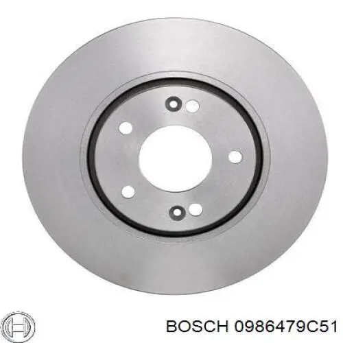 0986479C51 Bosch freno de disco delantero