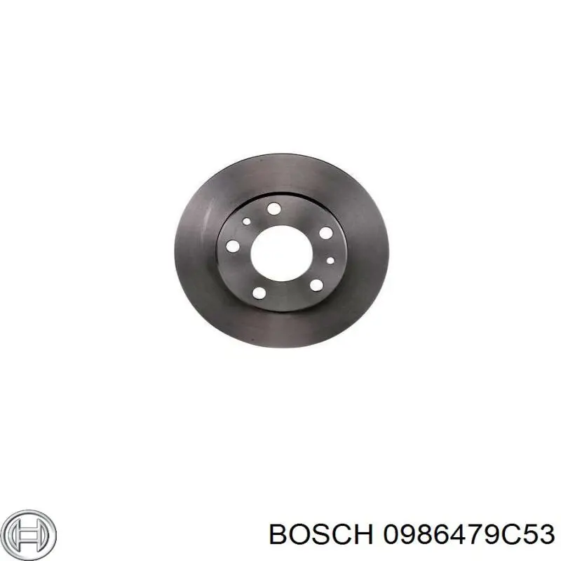 0986479C53 Bosch disco de freno delantero