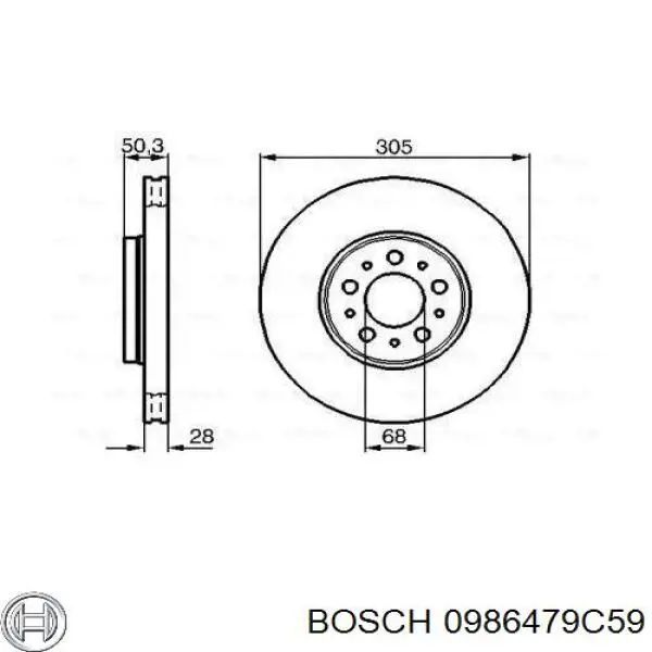 0986479C59 Bosch freno de disco delantero