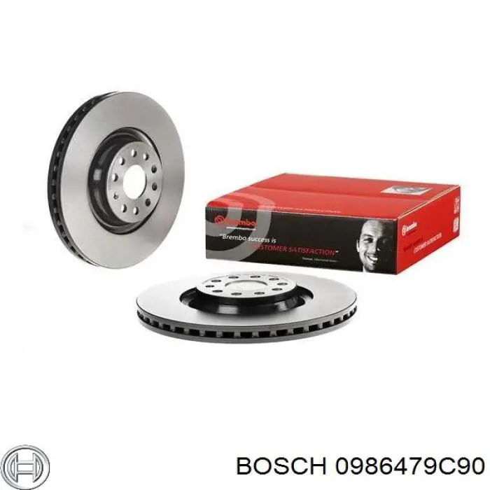 0986479C90 Bosch freno de disco delantero