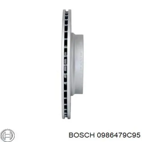 0986479C95 Bosch disco de freno trasero