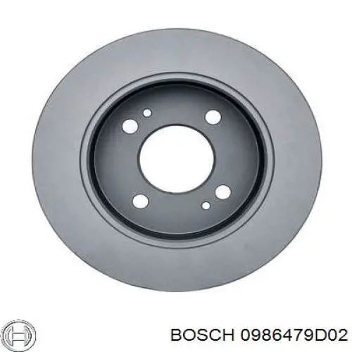 0986479D02 Bosch disco de freno trasero