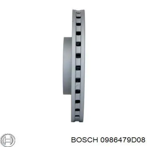 0986479D08 Bosch disco de freno delantero