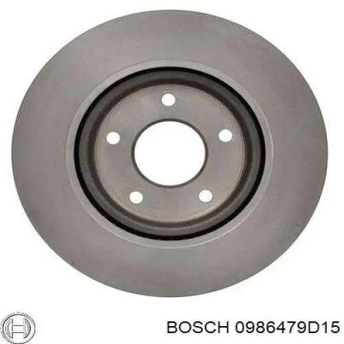 0986479D15 Bosch disco de freno delantero