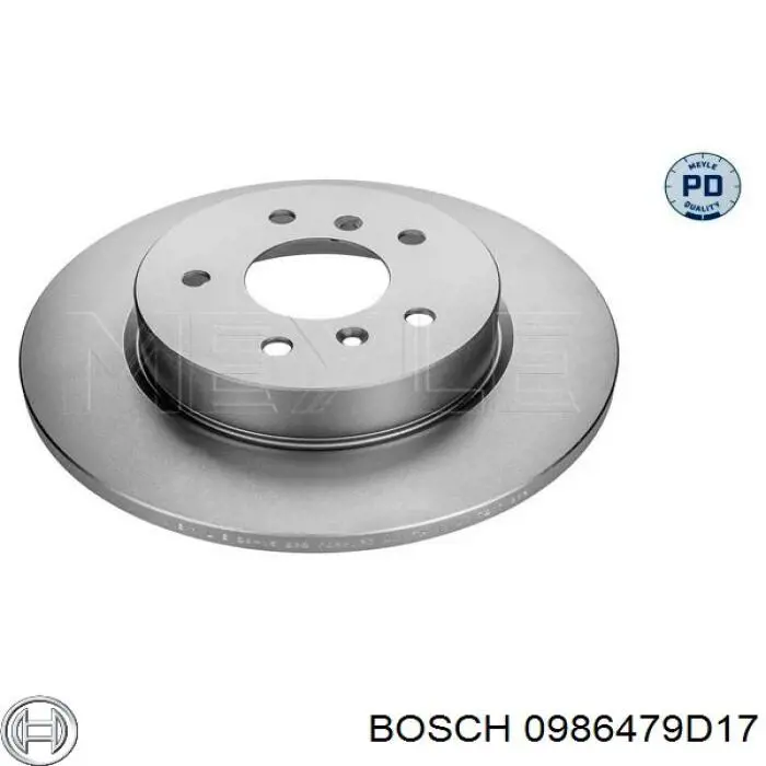 0986479D17 Bosch disco de freno trasero