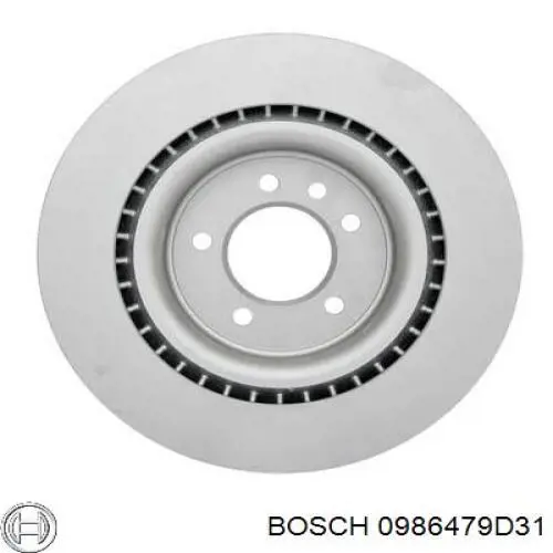 0986479D31 Bosch disco de freno trasero