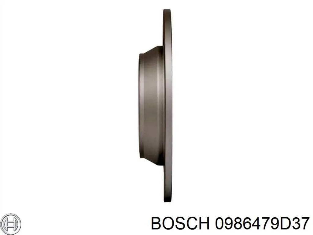 0986479D37 Bosch disco de freno trasero