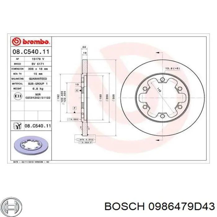 0986479D43 Bosch