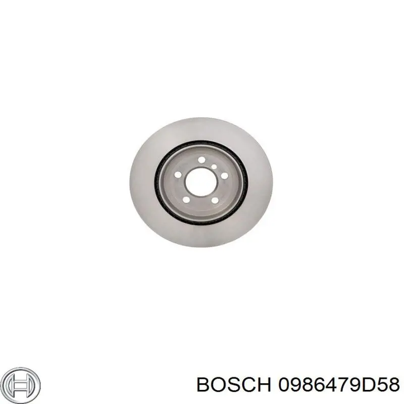 Disco de freno trasero 0986479D58 Bosch
