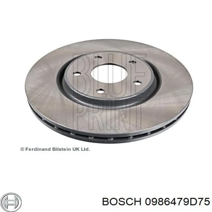 0986479D75 Bosch disco de freno delantero