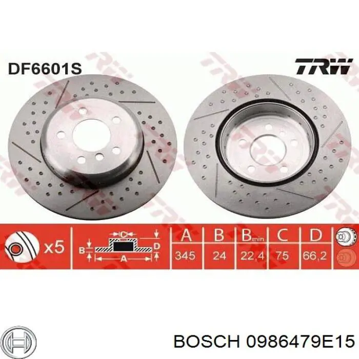 Frenos traseros Bosch 0986479E15