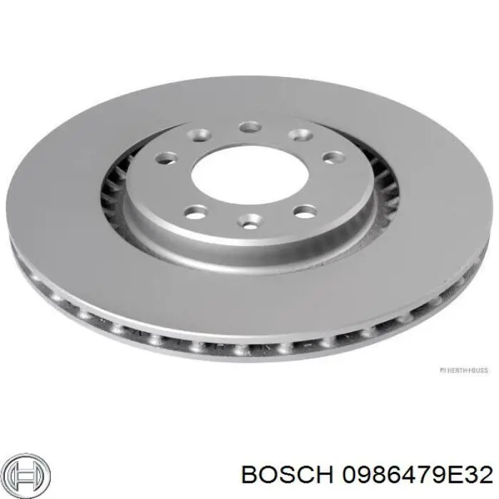 0986479E32 Bosch disco de freno trasero